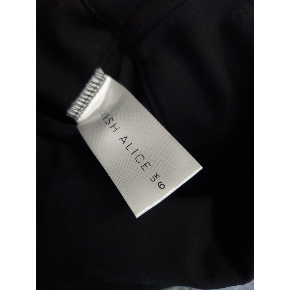 Lavish Alice Romper Jumpsuit Womens UK‎ 6 Black Plunge Sleeveless Sexy Small - Picture 12 of 15